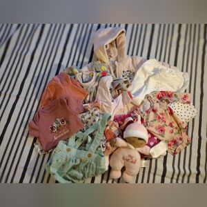 Baby Girl 13 Piece Clothing Bundle 0-9M